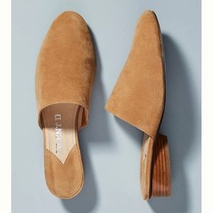 Silent D Anoup Suede Slide, sz 9, color: sand